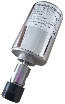 TIEOAXFT Mandrino for Macchina for Incisione CNC da 200 W/300 W/400 W/500 W, Motore mandrino, mandrino CNC raffreddato ad Aria, Motore CC, Macchina for Incisione CNC ER11 o ER16(200W ER16 Spindle)
