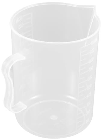 HEALEEP Motor Oil Measuring Cup Plastic Large Capacity Graduated Measuring Pitcher for Engine Oil Fluids Lawn Chemicals
