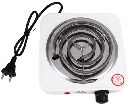 OUNONA Estufa Eléctrica Portátil de 1000w Pequeño Tamaño, Control de Temperatura Ajustable, Material Seguro sin Radiación, Protección contra Sobrecalentamiento, para Uso Doméstico