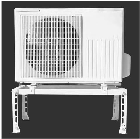 Heavy Duty Air Conditioner Bracket for Split Systems, Universal Ground Stand for Heat Pumps & Condensers, Durable White AC Support, Size: 90x30x50cm
