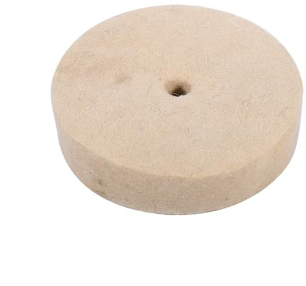 Ausla Disque de Polissage, Roue de Polissage en Laine pour Métal, Verre et Bois, 100 Mm X 25 Mm avec de la Cire de pour les Bijoutiers et les Artisans