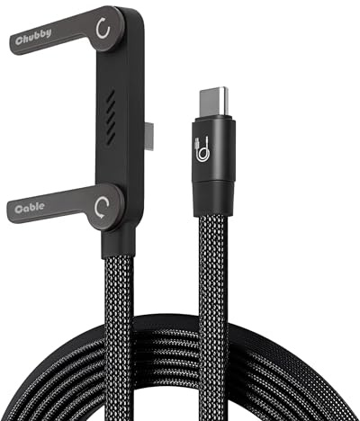 chubbycable StandLite 2 in 1 USB C Cable with Foldable Stand, 4.9 FT