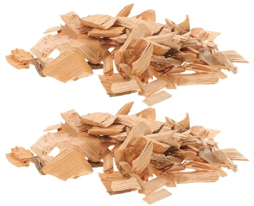 Toyvian 2 Beutel Zypressen Räucherchips 3–5cm Holzspäne zum Fleischräuchern Grill Holzpellets für Gasgrill Aromatisches Grillzubehör für Enten und Wursträuchern