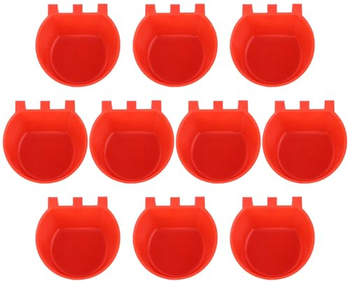 LIGHTAOTAO 10piezas Comedero Tolva para Pájaros Tazones de Alimentación Gruesos de Polietileno Duraderos y Fáciles de Limpiar Suministros para Aves Pequeñas y Resistente y Reutilizable