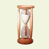 Lauschaer Glaskunst Sanduhr Modell Natur (Laufzeit 60 min)
