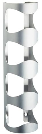 BarCraft Wall Wine Rack, Stainless Steel, 4 Bottle Holder, Silver