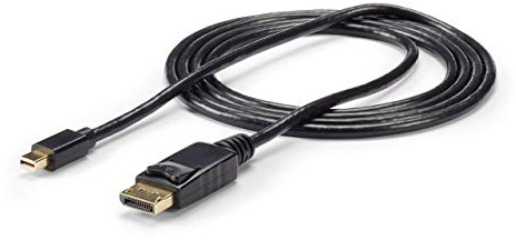 StarTech Cable Mini DP a DisplayPort 1.2 de 4m - Negro (MDP2DPMM4M) | Cable adaptador de vídeo para monitor o proyector, resolución hasta 3840 x 2400 a 60Hz