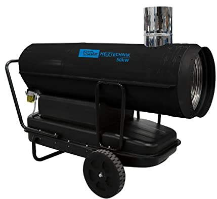 Güde GD 50 IK Ölheizgebläse (50000 Watt Heizleistung, 69 Liter Tank, Fahrwekr, Kaminanschluss, Diesel) 85111 Schwarz