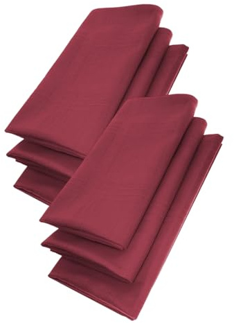 Gariella - 6er Set Stoffservietten mit Muster, Farbe: Weinrot/Bordeaux, Mundservietten, Mundtuch, 100% Baumwolle, Größe: ca. 45 x 45 cm, waschmaschinenfest, vierseitig eingesäumt