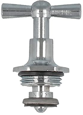 tecuro Knebel - Oberteil 1/2 Zoll - DN 15 für Auslaufventile, verchromtes Messing