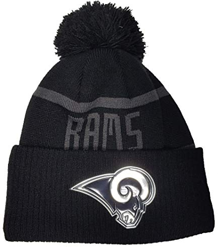 New Era Los Angeles Rams NFL Black Collection Beanie - One-Size