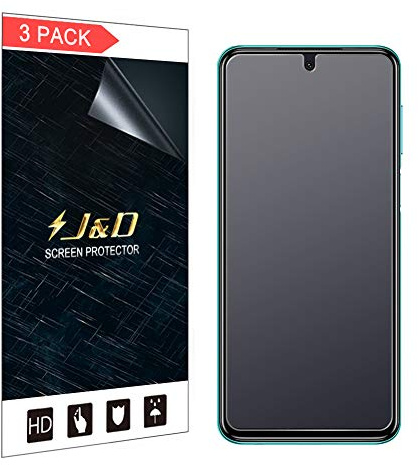 J&D Compatible para Xiaomi Redmi Note 9 Pro Protector de Pantalla, 3-Pack [Anti Reflejante] [Anti-Huella Dactilar] [NO Cobertura Completa] Película Mate Protector de Pantalla para Redmi Note 9 Pro