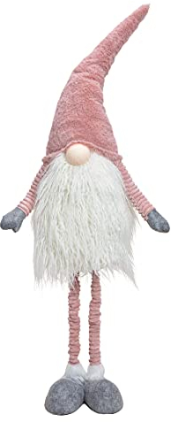 itsisa Wichtel mit Teleskopbeinen pink/rosa - Weihnachts Deko, Weihnachtswichtel, Gnom, Advent, Weihnachten