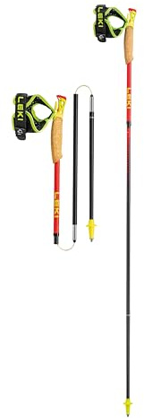 Leki Ultratrail FX.One Superlite Länge 125 cm Bright red - Neongelb - naturalcarbon