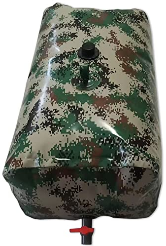 WasserbehäLter mit Großem Fassungsvermögen für Weiches Wasser, Tragbarer Wasserspeicher Im Freien Faltbare Wasserblase mit Wasserhahn Flexible Regenwassertasche Wassersack,Camo,3000L (2x1.5x1m)
