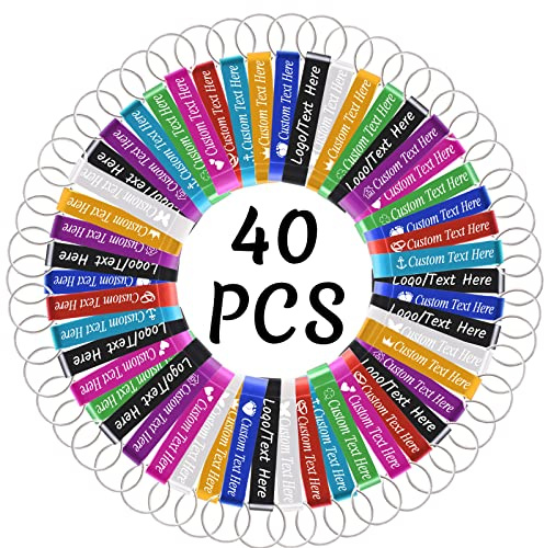 40 Pezzi Personalizzato Apribottiglie Portachiavi Bulk Apri Bottiglia di Birra Personalizzato con Logo Testo Inciso Apribottiglie di Nozze Favori-Assortito