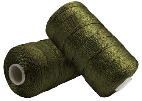 Uiopa Makramee Garn 1,5mm x 400m, Nylonschnur Bändchengarn für Häkeltasche, Häkelgarn Schmuckband Farbig für Häkeln, Stricken, Dekoration, DIY-Projekte