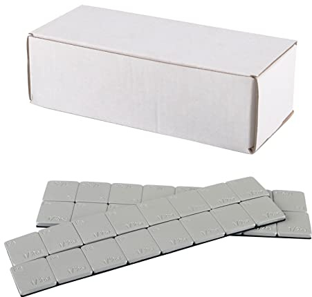 YIZBAP Radgewichte grau, 1/2 Unzen, 680 g/Box, 48 Stück, mit starkem schwarzem Klebstoff, 14,2 g Radgewichte zum Aufkleben für Autos, LKWs, SUVs, Motorräder und andere
