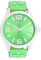 Oozoo Timepieces Damen Uhr in Silber/Rauchgrün - Armbanduhr Damen mit Lederarmband | Hochwertige Uhr für Frauen - Edle Analog Damenuhr in rund C1070