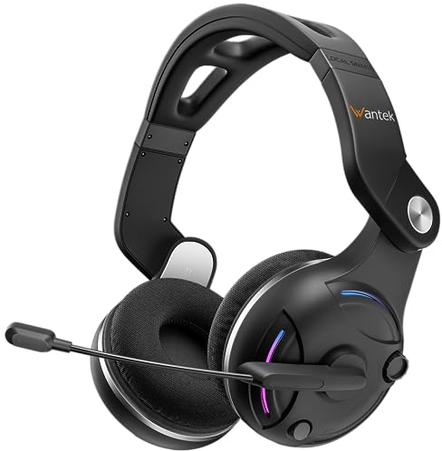 Wantek Casque sans Fil Bluetooth Over Ear, Casque Antibruit Pliable sans Fil pour Téléphones/iPad/Ordinateurs Portables/PC (Batterie 30h, stéréo HiFi, Casque avec Microphone)