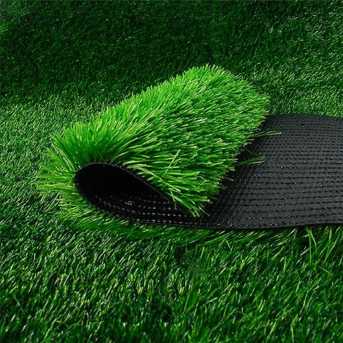 Premium Kunstrasen, Kunstrasen Für Balkon Und Garten, Rasenteppich Grün, Rollrasen Mit Meterware Für Terrasse, Wasserdurchlässig,Grün,0.02X1X3m
