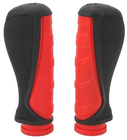 Cubierta De Agarre para Manillar De Scooter, Funda De Mango De Goma De 2 Piezas, Funda De Mango De Goma Antideslizante Absorbente De Golpes para Scooter Eléctrico SmartGyro(Rojo)