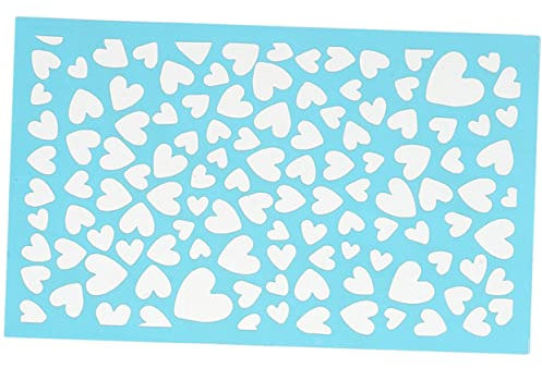 Operitacx 1 Blatt Siebdruck-Vorlage Herzmuster-Schablonen schablonen für ohrringe selber machen wiederverwendbare Siebdruckschablone Siebdruckschablonen Handbuch Material Lieferungen Suite