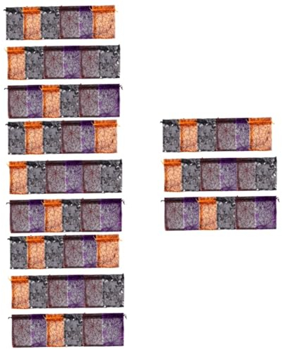 SOLUSTRE Organza Halloween 200 Stk Tasche Aus Spinnennetz- Halloween-organzabeutel Taschen Durchsichtige Geschenktüten Klarsichtbeutel Für Geschenkbeutel Aus Beutel Mit Kordelzug
