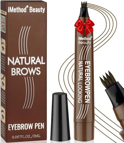 iMethod Microblading Augenbrauenstift - Eyebrow Pencil Upgrade Augenbrauen-Tattoo-Stift, Augenbrauen Makeup, Langlebig, Natural Eyebrows, Brown