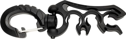 Cressi Hose Holder Clip 3 Black - Clip für 3 Tauchpeitschen, Schwarz, Einheitsgröße, Unisex