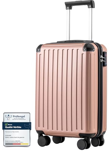 COOLIFE Ryanair Kabinenkoffer 55x35x20 cm EasyJet Handgepäck Koffer TSA | PC+ABS Hartschale,4 Doppelrollen, leicht, Bordgepäck–für Kurzurlaub, Städtetrips, Geschäftsreisen & Flugreisen, Kabinengepäck