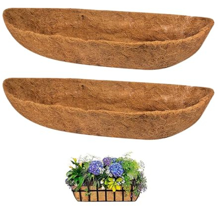 Pflanzgefäß | Kokosfaserkorb | langlebiger Kokosfaser-Wandkorb | Pflanzgefäß | Fasereinlagen, Wandbehang für Outdoor, Garten