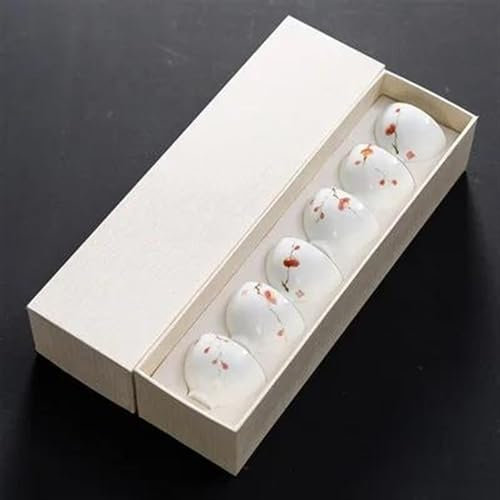 Ensemble de théière 6pc ensemble tasse à thé en céramique tasse à café expresso arabe chinois Kung Fu ensembles de tasses à eau de thé clair bol à thé japonais service boîte-cadeau ensembles à thé ave