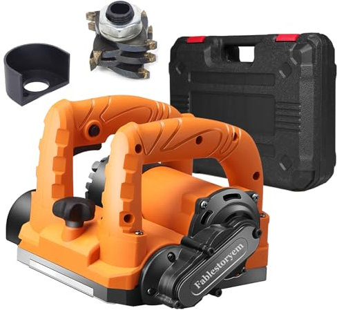 Fablestoryem Electric Wall Scraper Planner, 5800W/6800W 220V Electric Wall Planing Machine, Concrete Shovel Machine with Side Knife and Toolbox, 0-4mm Adjustable Cut Depth,5800W