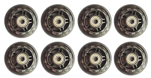 ANWEALTH Inline Skate Rollen Indoor/Outdoor Rollschuh Räder 8er Pack Inline Skate Räder 82A mit Lagern 72 MM Möbelräder Ersatz Rollschuh Radersatz