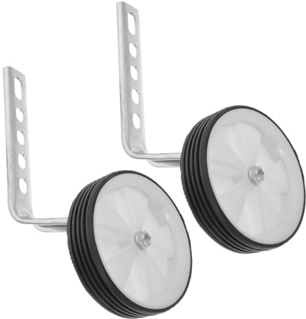 INOOMP Poröse Stützräder Aus Stahl Kinderhilfsräder 12-20 Zoll Robuste Balance Ausgleichshilfen Für Kinderfahrräder Fahrradanfänger Zubehör Weiß