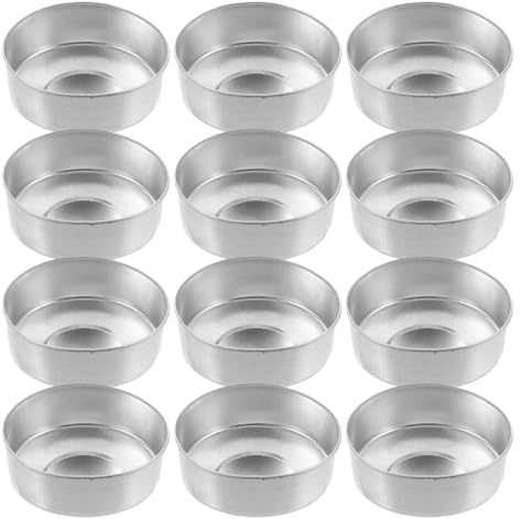 Alipis 20pezzi Contenitore Per Candele in Alluminio Tazza Vuota Per Lumini Da Tè Base Per Portacandele Contenitori Per Fabbricazione Di Candele Fai Da Te Adatto Per Feste e Matrimoni