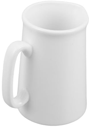 FELTECHELECTR Brocca Di Ceramica Bianca Per Latte e Salse Contenitore Per Montare e Versare Design Nordic Elegante Per Cucina e Caffè Beccuccio Di Precisione Multiuso