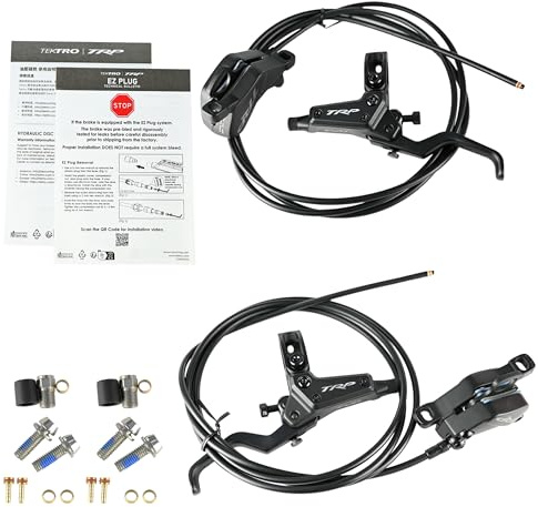 TRP EVO PRO HD-M9040 Hydraulic Disc Brake Set 4-Piston Caliper (F+R), Black, STB3153