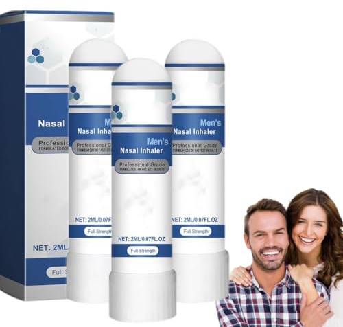 Inhalateur nasal pour homme, bâtonnet nasal naturel, redonne énergie et vitalité, pour un confort quotidien (3 pièce)