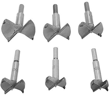 Yinhing Wood Drill Bit,Wood Drilling Tool 6pcs 30-60mm High Strength Steel Flat Bit Drill Set Woodworker Tool