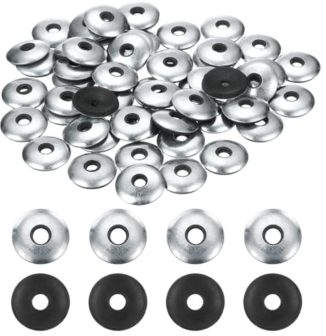 sourcing map 120 arandelas de goma de sellado EPDM, juntas de goma de neopreno de hierro galvanizado de 7/32 x 3/4 pulgadas para tornillos, pernos, paneles de metal, maquinaria