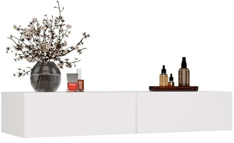 CDF Schminktisch ohne Spiegel Schmink Tisch Klein für Make Up Schminkkommode Modern Toaletttisch Frisierplatz Schmal Eckschminktisch mit Schubladen Kommode Frisiertisch 110cm – MIKA Weiß
