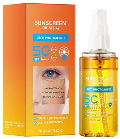 Hair and Scalp Sun Protection Spray SPF50, Hair and Scalp Sun Protection Spray, Scalps Sunscreen, Fast-Absorbing No White Cast Formula, Water-Resistant Sun Spray, Sunburns and Premature Ageing (1PC)