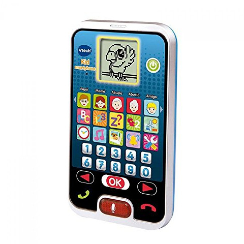 VTech - Kid Smartphone, Teléfono Infantil, micrófono para interactuar con el teléfono, enseña Palabras, Letras, números y el Concepto del Tiempo
