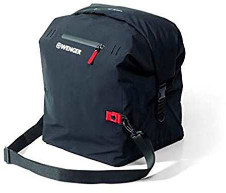 Wenger Dry Bag Flims 38Liter wasserdichte Tasche mit Trageriemen Packsack dauerhaft wasserdicht Beutel Umhängetasche Schutztasche für Kajak Wanderung, Camping, Skilaufen, Schwimmen, Am Strand, Radfahren und Wasser Sport Unisex schwarz L23.1037.01