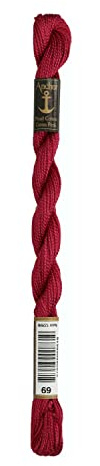Anchor Perlgarn 5, 4585000-00069, Farbe:burgund, Stickgarne