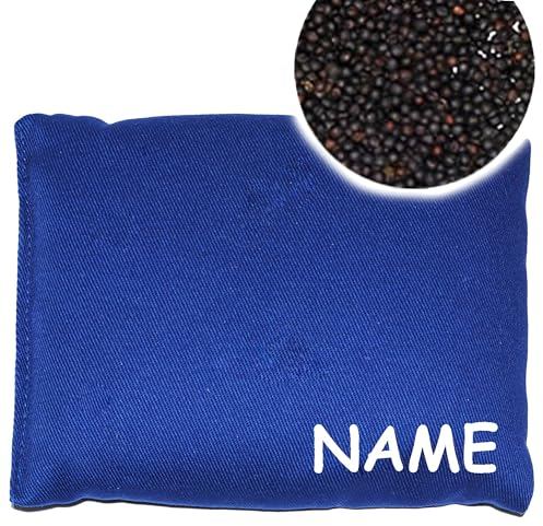 alles-meine.de GmbH 3 Stück Rapskissen/Getreidekissen - incl. Name - Wärme und Kältekissen/Kältekompressen/Wärmekissen - Getreide - 16 * 12 cm - Raps - bei Schmerzen und ..