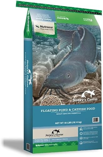 Nature's Canvas Catfish Feed Big Strike 32% Protein Floating Fish Food 40 Pounds