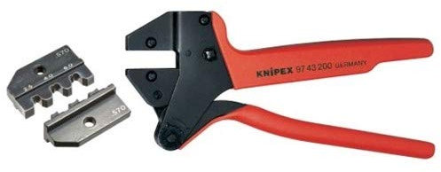 KNIPEX Tools - Crimp System Pliers (97 43 200) & Crimp Die: Solar Connectors for MC4 Multi Contact (97 49 66) Packaged in A Protective Plastic Case (9K008062US)